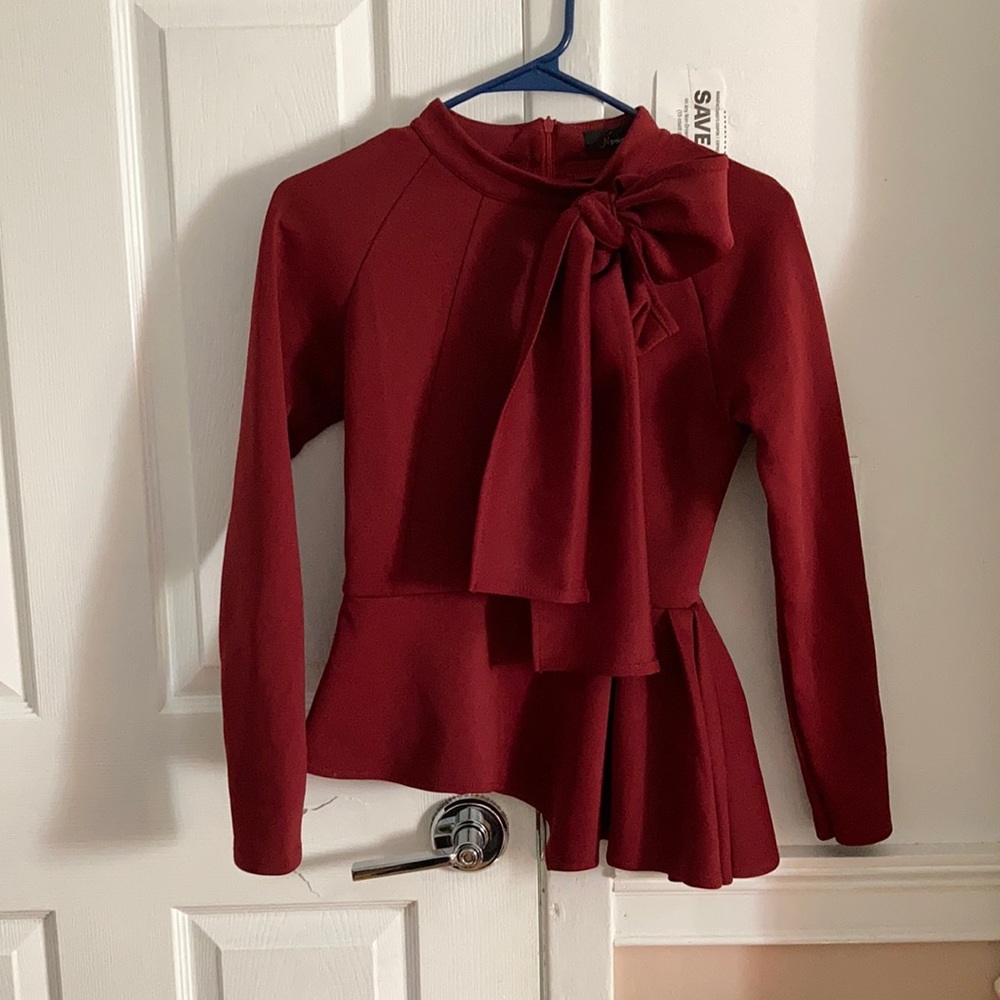N by Nancy Red top , assymetrical size S